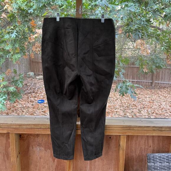 Marc New York Women's Olive Green Vegan Suede Pull On Pants Size XL. NEW - Picture 2 of 9
